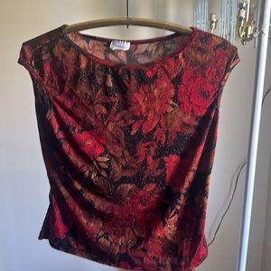 Y2K Charlotte Russe Bejeweled Floral Top